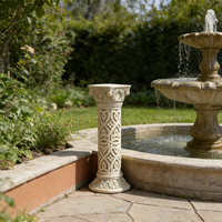 Socle de colonne romaine en résine - Support à fleurs de style européen pour la décoration de jardin, pilier classique pour accessoires de photographie de mariage
