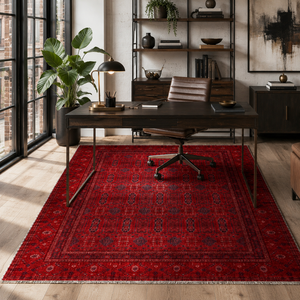 Netline Home Rich Border Burgundy Heritage <b>Washable</b> <b>Rug</b> - Product Image 5