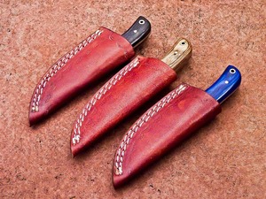 Nuevo diseño, Lote de 3 Uds., cuchillos de caza Skinner de Damasco forjados a mano con vaina de utilidad y cuchillos de Camping, regalo perfecto para amigos - Product Image 6