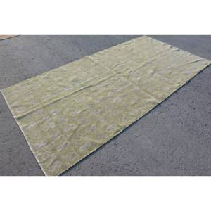 Tapis turc Vintage traditionnel 5.3 X 10.4ft classique vert blanc Patchwork Design laine Latex plat tissage Rectangle couloir - Product Image 3