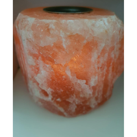 Brûleur d'huiles essentielles en sel de l'Himalaya, petite grotte, aromathérapie naturelle, lumière thérapeutique, massage corporel, sel Numkyne EPISURG 5x6 pouces double