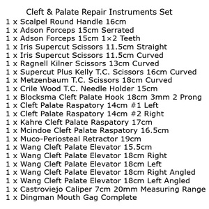 Juego de instrumentos quirúrgicos de precisión para reparación de paladar hendido Fuente de alimentación manual para procedimientos de palatoplastia - Product Image 2