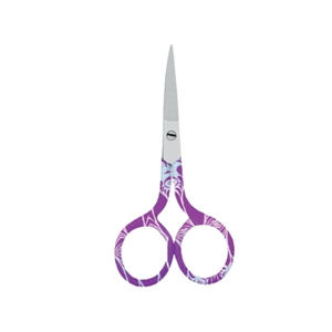 Ergonomic Grip Straight Tip Cuticle Scissors Printed Handle Safe Efficient Cutting Stainless Steel Fancy Beauty Straight Tip - Product Image 1