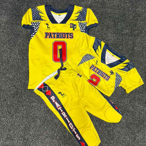Wholesale American Football Jersey <b>Pant</b> Polyester <b>Mesh</b> Digital Print Customized Uniforms Short Sleeve - Product Image 6