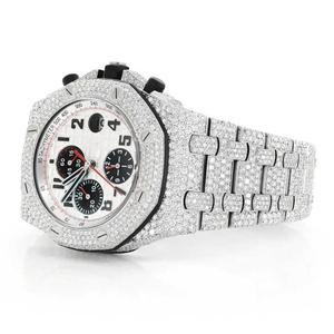 Mejor diseño 42mm Iced Out Moissanite Diamond Cronógrafo Reloj Acero inoxidable Movimiento mecánico automático Hip Hop Style Charm - Product Image 2