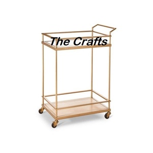 Chariot de service au design avantageux, chariot de service en bois et en fer, chariot de service de taille et de forme personnalisées - Product Image 4