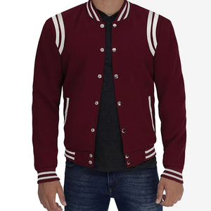 Men's College Letterman Varsity Jacket-Custom Design Canvas Winter Jacket Front Customizable Color Logo Windproof Breathable - Product Image 1