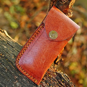 Couteau pliant de haute qualité en acier damas cuivré, fabriqué à la main avec manche en bois multi-usage pour le camping et la randonnée, personnalisable OEM - Product Image 5