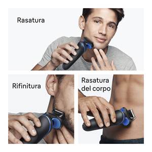 Cabezal de Repuesto para Afeitadora Eléctrica Serie 5 EasyClean Negro y Azul Ricaricabile 52 B1650S para Barba - Product Image 5