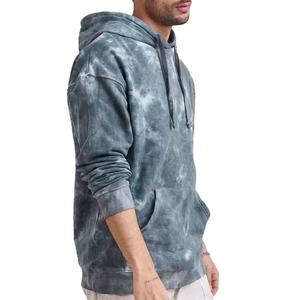 Custom Logo Acid Wash <b>Hoodie</b> for <b>Men</b> <b>Thick</b> Heavy Winter French Terry Oversized Basics Drop Shoulder with Embroidered Techniques - Product Image 3