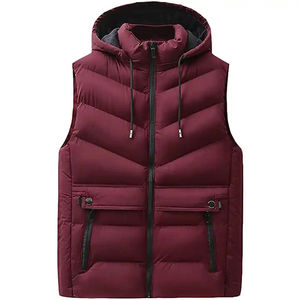 OEM Puffer <b>Quilted</b> Men's Vests & <b>Waistcoats</b> Bubble Warm Men Vest Jacket Custom LOGO Men Sleeveless Heated Vest Jacket - Product Image 4