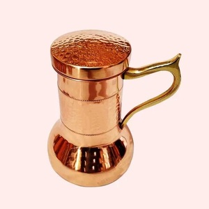 Pure Copper Classic Design Water Jug Screw-On <b>Lid</b> Dishwasher Safe for Kitchen Tabletop <b>Decor</b> Home Hotels Restaurants-Wholesale - Product Image 1
