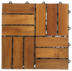 Dalles de terrasse modernes en bois d'acacia 300x300mm, antidérapantes, imperméables, lisses, bicolores, pour extérieur, maison, jardin, terrasse, cour - Product Image 1