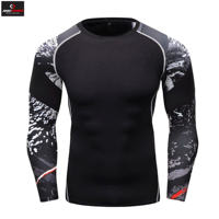 Rashguard à manches longues en polyester/nylon unisexe, compression, pour le surf, protection solaire, vêtements de sport S.N Pride