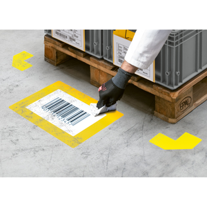 Etiquetas Autoadhesivas Antisuciedad para Suelos LongLife Klarsicht, 1/2 DIN A4, Gris, Paquete de 10 - LG-KLS-1/2A4-88 - Product Image 2