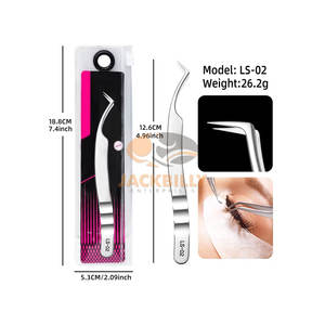 Pince à épiler pour extensions de cils de qualité supérieure, à pointe fine, en acier inoxydable, personnalisable, pour usage professionnel – Nouveauté très demandée - Product Image 1