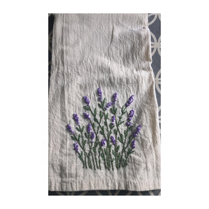 Essuie-tout de cuisine en coton brodé lavable 40x60 cm 300 GSM, très absorbant, doux, certifié GOTS, ISO 9001, séchage rapide, usage durable - Product Image 1