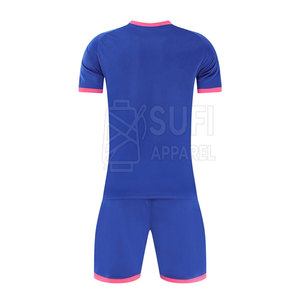 Ensemble de maillot de football pour hommes adultes, short, coupe confortable, personnalisation de la marque, découpe automatisée, séchage rapide, 100% polyester - Product Image 2