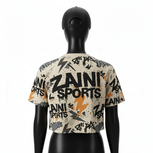 Camiseta Corta para Mujer, Premium, 180 GSM, Jersey de Algodón, Tela Suave, Impresión Completa, Logotipo Personalizado, Camiseta para Mujer - Product Image 2