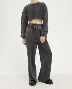 Ensemble de survêtement tendance pour femmes, coupe ample, deux pièces, sweat-shirt et pantalon de survêtement, couleur unie, ensemble de jogging pour femmes, survêtement - Product Image 2