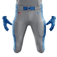 Uniforme de Fútbol Americano Personalizable Unisex, Pantalones y Camiseta, 100% Poliéster, Tela Twill, Transpirable, Absorbe la Humedad, Cintura Elástica