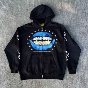 Hombres sudaderas con capucha serigrafía personalizado liso pulóver de gran tamaño de algodón polar con capucha al por mayor de moda Streetwear estilo - Product Image 3