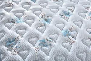 Colchón acolchado azul cielo con formas de corazón Suave felpa Comfort Sleep - Product Image 2