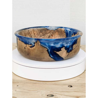Meilleures ventes : Bols de service en résine et bois, couleur personnalisable, écologiques, pour la décoration de table de fête, ustensiles de cuisine polyvalents, tailles personnalisées