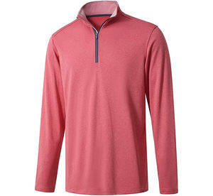 Men's <b>Long</b> <b>Sleeve</b> <b>Golf</b> Sportswear High Quality Quarter Zipper Pullover Custom Logo Embroidery Breathable Performance Winter Best - Product Image 1