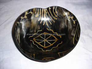 Bol et pot de service en corne d'agate naturelle à la mode fabriqués à la main de la meilleure qualité pour la vente de restaurants de l'Inde. - Product Image 2