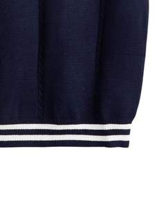 Pull d'uniforme scolaire confortable en mélange de coton, tissu doux et respirant, fournisseur de tricots - Product Image 5