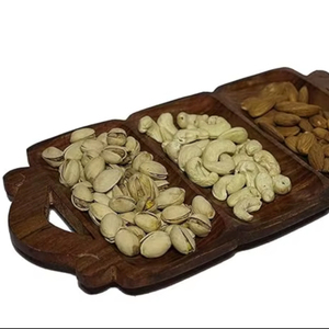 Bandeja de Madera Hecha a Mano con Asas, Estilo Moderno Clásico, Decoración de Hogar de Lujo, Vajilla de Baño, Desayuno - Product Image 1