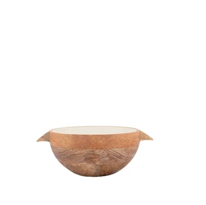 New <b>White</b> <b>Serving</b> <b>Bowl</b> with Handles Design Kitchenware Home Decoration Table Decor Hotel Restaurant Made India Wholesale - Product Image 1
