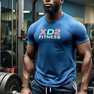 Vêtements de sport de qualité supérieure pour hommes, t-shirt d'entraînement, musculation, course, évacuation de l'humidité, vêtements de sport - Product Image 3
