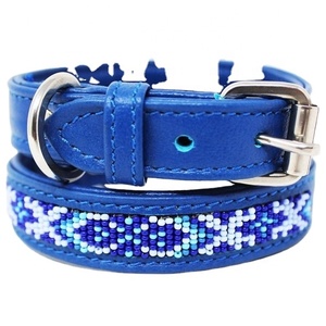 Perro de cuero de alta calidad suave acolchado con cuentas tamaños personalizables entrenamiento especializado Martingale todos los tamaños disponibles Rodeo - Product Image 1