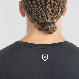 Camiseta de entrenamiento de gimnasia personalizada Muscle Fit para hombre, 100% poliéster, secado rápido, verano, manga corta, talla grande, Impresión de logotipo de sublimación en blanco - Product Image 5