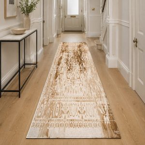 <b>RUGS</b> DEPOT LXDP-0075 Wholesale Beige Brown Traditional Anatolian Digital Printed Machine Washable Chenille Area <b>Rug</b> <b>Non</b> <b>Slip</b> - Product Image 5