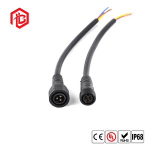 Bett M8 M12 M15 M20 Wasserdichter Power-LED-Adapter 2P 3-adrig IP67 Stecker/Buchse Kupferkontakt 10A Nennstrom Rundes PA66-Gehäuse - Product Image 1