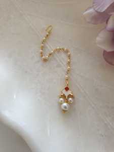 Haute Qualité Rouge Carré Pierre Meenakari Conception Perle Perlée Maang Tikka Bijoux Faits À La Main Fabriqués en Inde Pour Les Femmes - Product Image 5