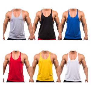 Camiseta sin mangas de gimnasio con logotipo personalizado al por mayor, camiseta sin mangas con tirantes musculares para entrenamiento físico, culturismo para hombres - Product Image 1