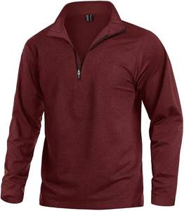<b>Men</b> Top High Performance Quarter Zip Golf Pullover Loose Fit <b>Sleeveless</b> Half Sweatshirt 100% Cotton Sports Wear Style Fishing - Product Image 3