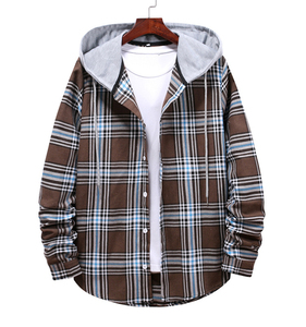 Veste d'hiver Hommes Chemises à capuche Chemise Homme Hommes Workout Plaid Shirts Fitness - Product Image 2