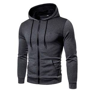 Sweat à capuche zippé pour homme, imprimé numérique, avec perles, en molleton 100% coton, décontracté, pour l'extérieur - Product Image 3