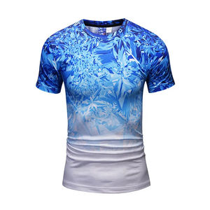 Camiseta de Punto de Poliéster/Algodón con Diseño de Sublimación para Hombre, Ecológica, Transpirable, de Secado Rápido, Precio Económico - Product Image 1