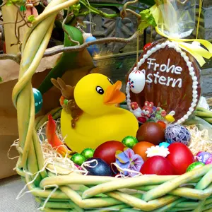 Mini canard en caoutchouc PVC personnalisé avec logo, jouet de bain Lapin de Pâques, fonction couineur, flottant et compressible - Product Image 5