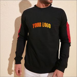Sweat-shirt en molleton à col rond à manches longues pour homme, de haute qualité, sur mesure, pour l'automne, avec impression numérique, broderie, respectueux de l'environnement - Product Image 1
