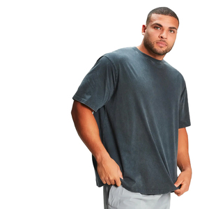 T-shirts lavés à l'acide en coton lourd personnalisé de haute qualité 100% t-shirt anti-rides pour hommes unis vierges - Product Image 3