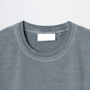 Camiseta de Gran Tamaño con Estampado Tejido, Estilo Vintage, Lavado Ácido Ecológico, Teñido con Pigmentos, 100% Algodón, Ropa Urbana para Hombre, Modelo 2026 - Product Image 3