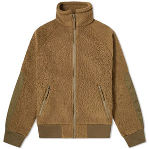 Veste en polaire sherpa pour homme sur mesure OEM, haute qualité, poches latérales, col montant, fermeture éclair, streetwear, décoration en fourrure, vente en gros - Product Image 1