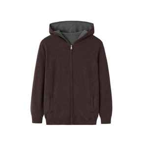 Personnalisé hommes Premium deux couches Interlock Zip up nouveau épais chaud 100% cachemire à capuche hommes - Product Image 1